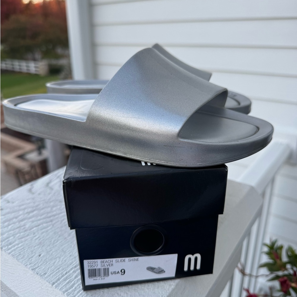 Melissa Womens Silver Beach Slide Slide 9